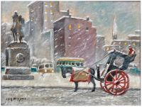  Hansom Cabs at the Plaza, Winter